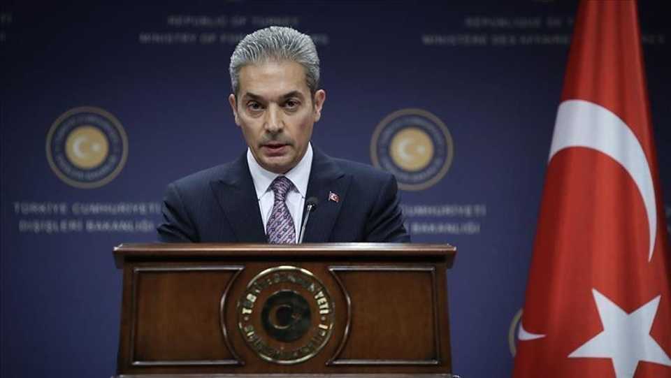 Turkey's Foreign Ministry spokesman Hami Aksoy's remarks came shortly after Greek Foreign Minister Nikos Dendias claimed Turkey was deploying 