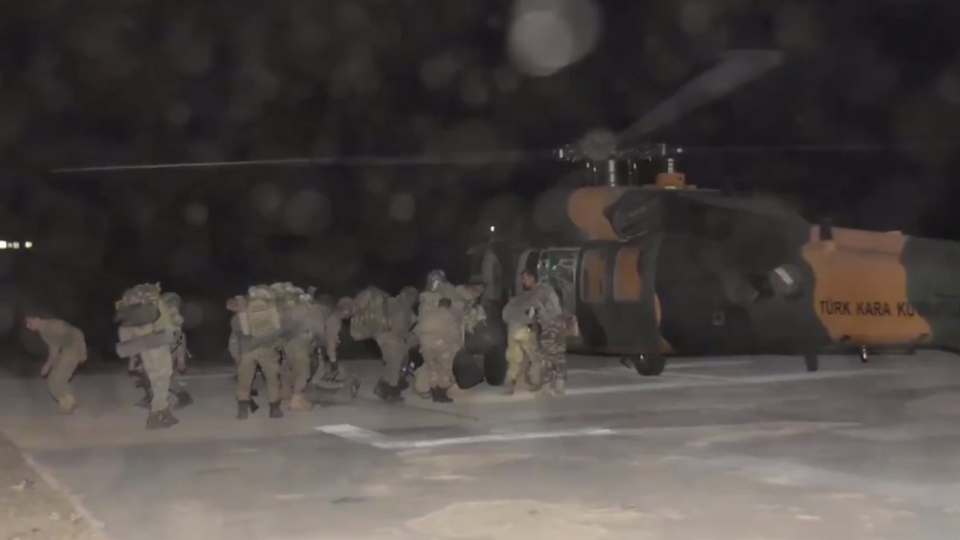 Turkish commandos are shown in this video grab picture as Turkey begins fresh operation in northern Iraq on June 17, 2020.