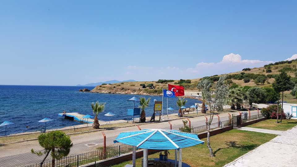 A pristine beach in Izmir’s Foca, Turkey.