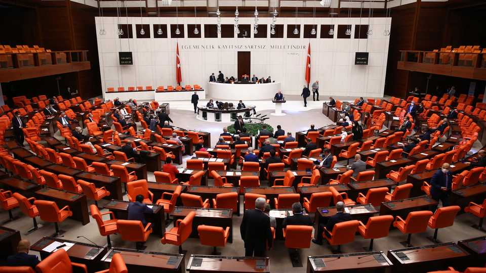 A general view of the General Assembly of the Grand National Assembly of Turkey, Ankara, Turkey, July 16, 2020.