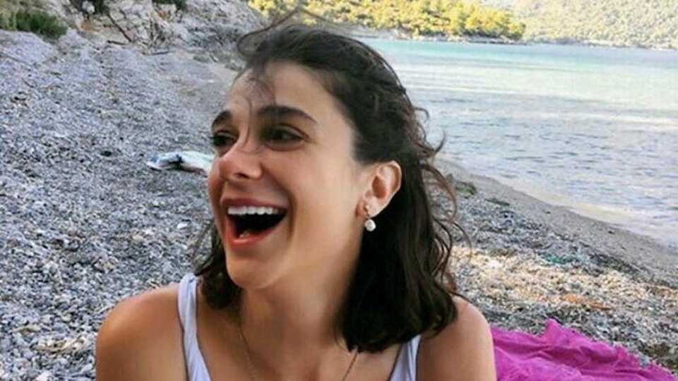Pinar Gultekin, a 27-year-old university student killed by her ex-partner, seen smiling in an undated photograph taken from Turkish media outlet Yeni Safak.