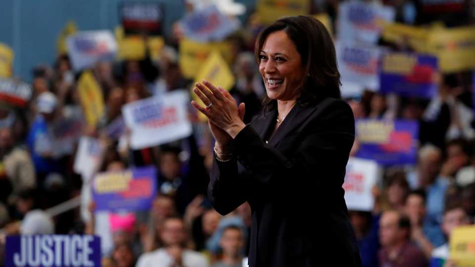 US Senator Kamala Harris holds her first organising event in Los Angeles as she campaigns in the 2020 Democratic presidential nomination race in Los Angeles, California, US, May 19, 2019.