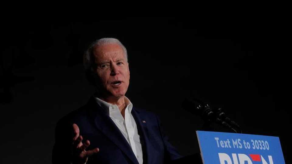 Democratic US presidential candidate and former Vice President Joe Biden speaks during a campaign stop at Tougaloo College in Tougaloo, Mississippi, US on March 8, 2020