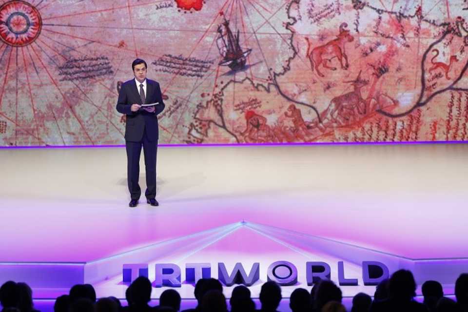 Ibrahim Eren during the launching ceremony of TRT World on November 15, 2016.
