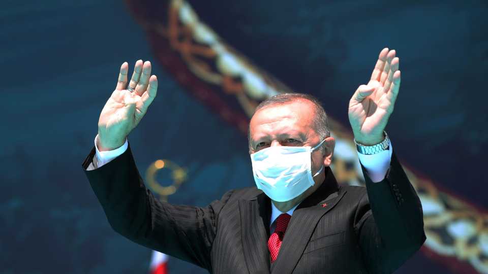 President Erdogan warned Greece not to test Turkey's patience or courage as tensions escalate over offshore energy exploration in the eastern Mediterranean. August 26, 2020.