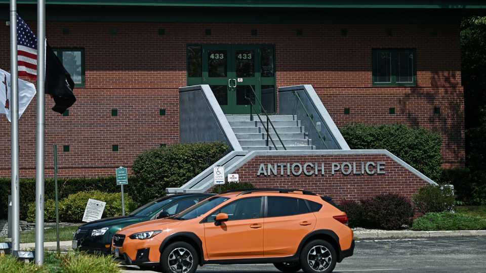 A view of the Antioch Police Department in the hometown of suspect Kyle Rittenhouse, 17, who was arrested on a warrant and charged with first-degree intentional homicide, following the Kenosha, Wisconsin shooting of protesters, in nearby Antioch, Illinois, US August 26, 2020.