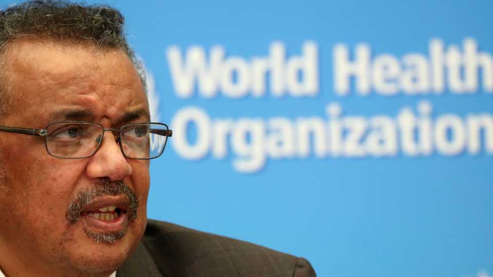 Director-General of the World Health Organization (WHO) Tedros Adhanom Ghebreyesus speaks during a news conference in Geneva, Switzerland January 30, 2020.