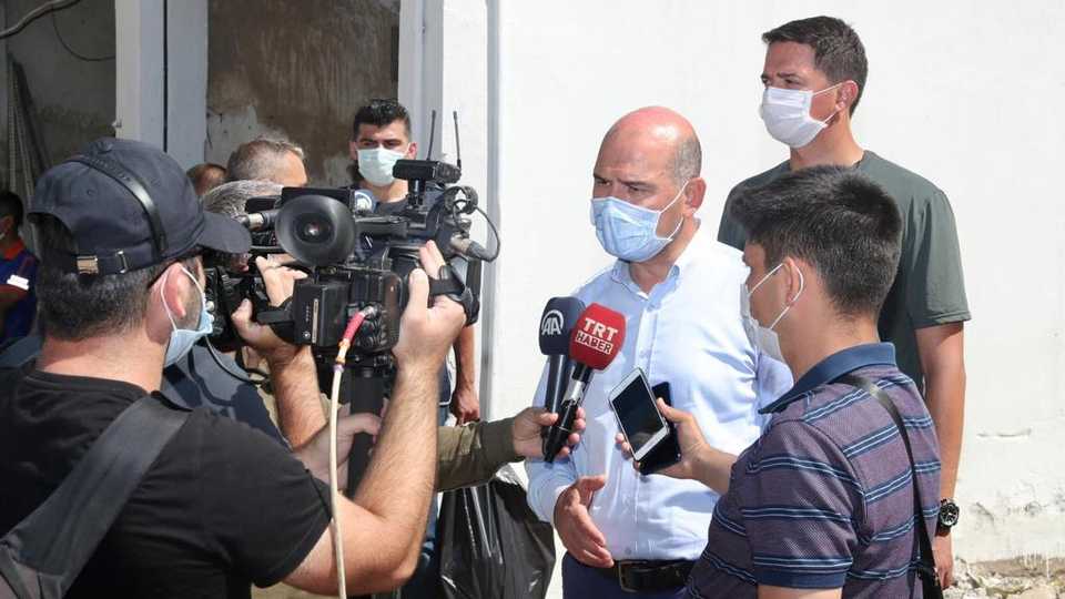 Interior Minister Suleyman Soylu speaking to reporters announced a top member of Daesh terrorist organization has been captured in Turkey, September 1 2020