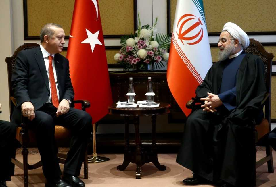 Turkish President Recep Tayyip Erdogan meets with President of Iran, Hassan Rouhani. File photo 