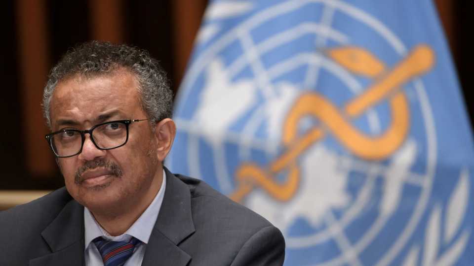 WHO Director-General Tedros Adhanom Ghebreyesus attends a news conference at the WHO headquarters in Geneva, Switzerland, July 3, 2020.