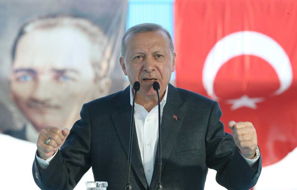 Turkish President Recep Tayyip Erdogan delivers a speech during a ceremony in Ankara, Turkey, September 4, 2020.