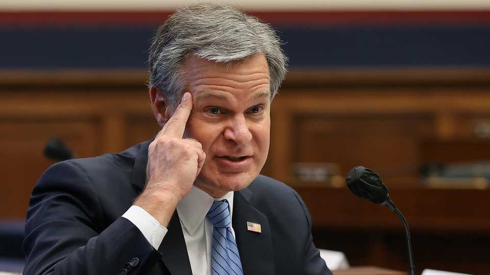 FBI Director Christopher Wray testifies before the House Homeland Security Committee during a hearing about 'worldwide threats to the homeland' on Capitol Hill in Washington, US. September 17, 2020.