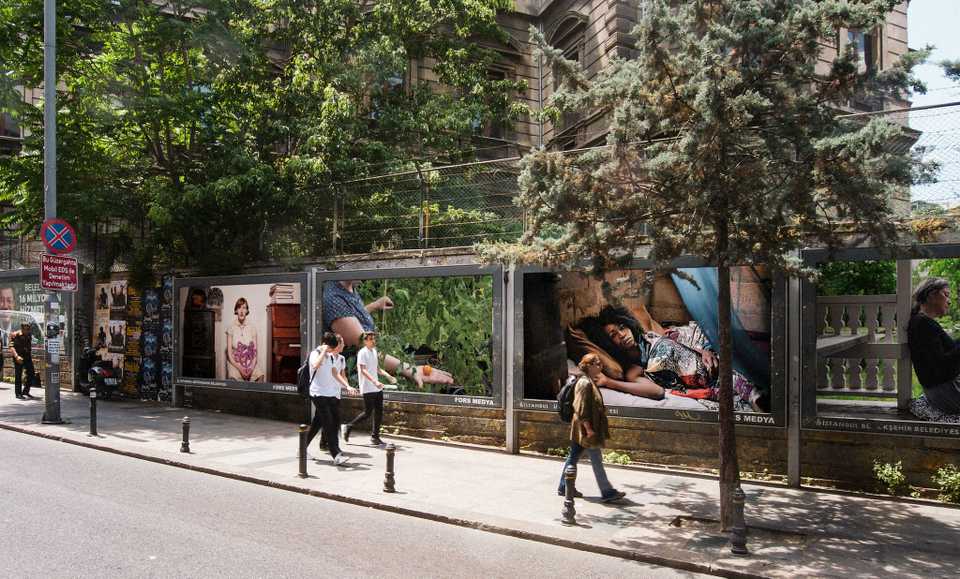 Artistic billboards have taken over streets in Istanbul, Turkey.