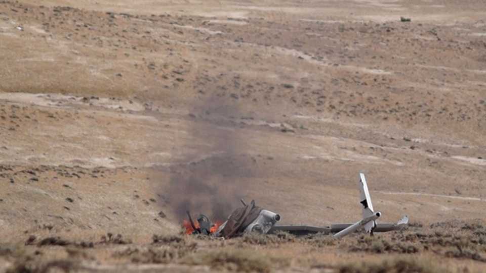 Azerbaijan Air Defence Units have destroyed two UAVs in the direction of the Tovuz region of the Armenia-Azerbaijan state border, says the statement of the Azerbaijan's Defence Ministry. October 12, 2020.