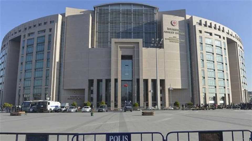The courthouse where the trail of the "Cumhuriyet" staff got underway in Istanbul, Turkey, July 24, 2017.