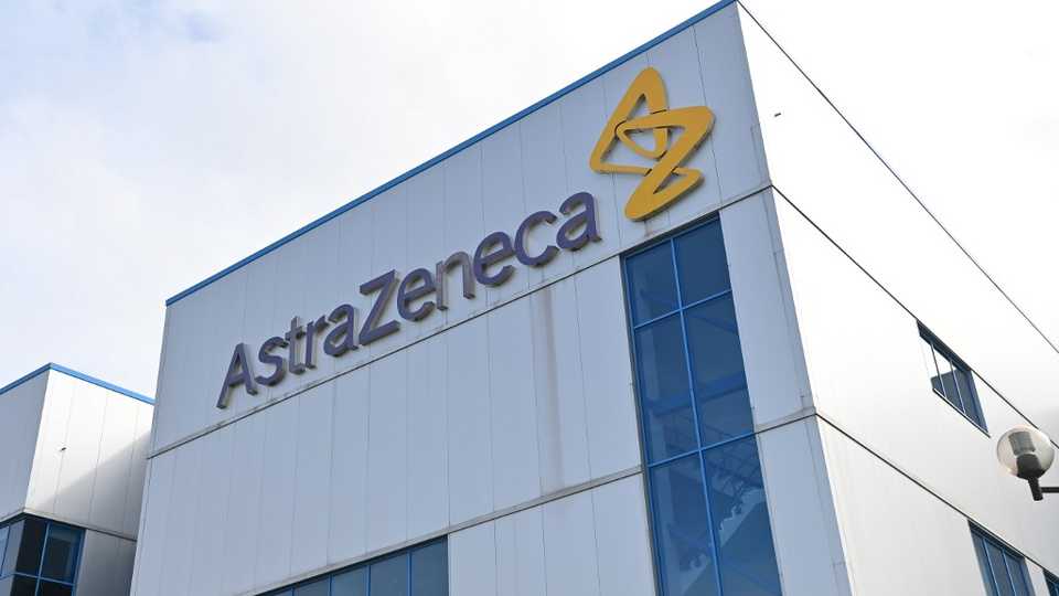 In this file photo taken on July 21, 2020 a general view is pictured of AstraZeneca PLC in Macclesfield, Cheshire.