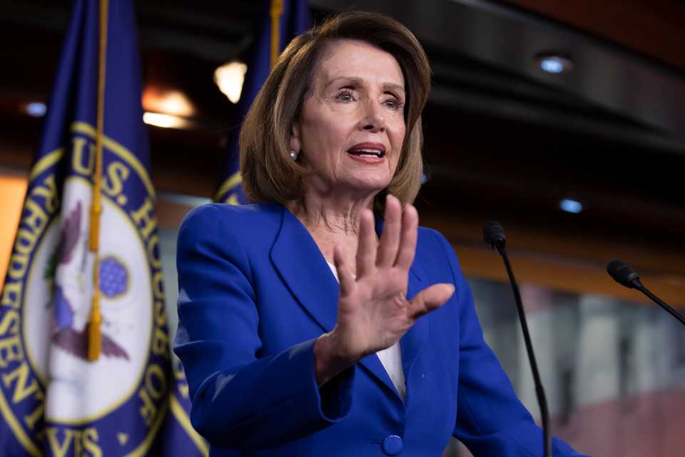 Speaker of the House Nancy Pelosi, D-Calif. during a news conference a day after a bipartisan group of House and Senate bargainers met to craft a border security compromise aimed at avoiding another government shutdown, at the Capitol in Washington, Thursday, Jan. 31, 2019.