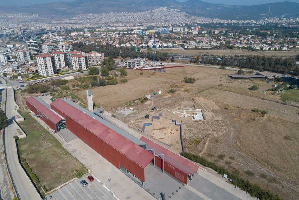 The visitor centre built by the Bornova Municipality is next to the excavation site in Yesilova, Izmir, Turkey.