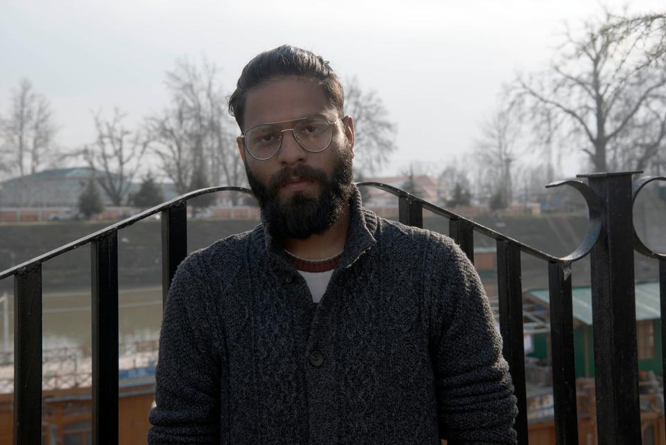 Arif Farooq, aka Qafilah, is one of several hip-hop artists in Kashmir whose music is influenced by the conflict in the region. (Srinagar, India-administered Kashmir)