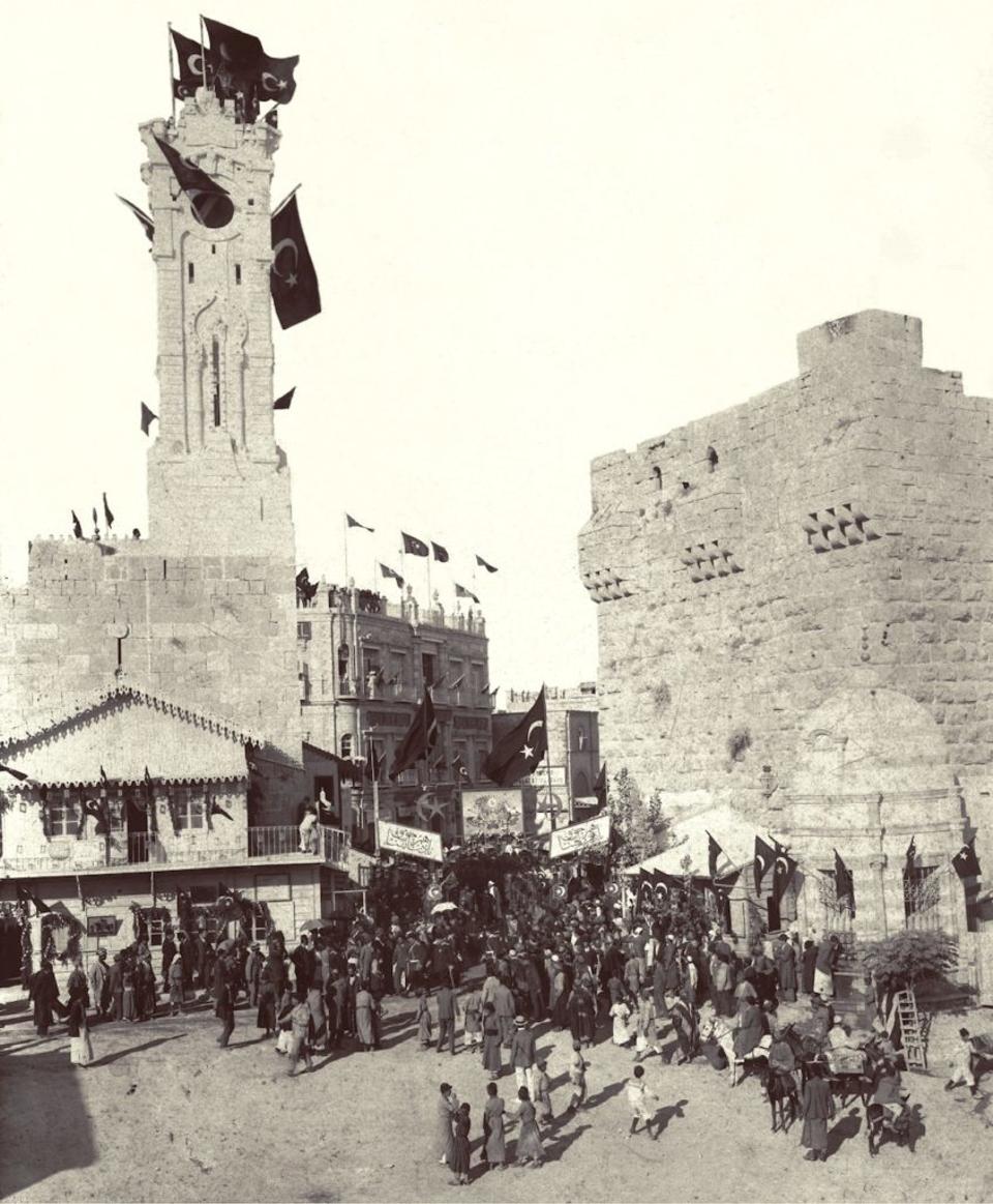 Jaffa Gate, Jerusalem in Ottoman-Palestine, 1907.
