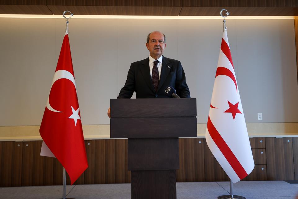 Turkish Republic of Northern Cyprus President Ersin Tatar met with UN Secretary-General Antonio Guterres and Greek Cypriot leader Nicos Anastasiades in New York in September.