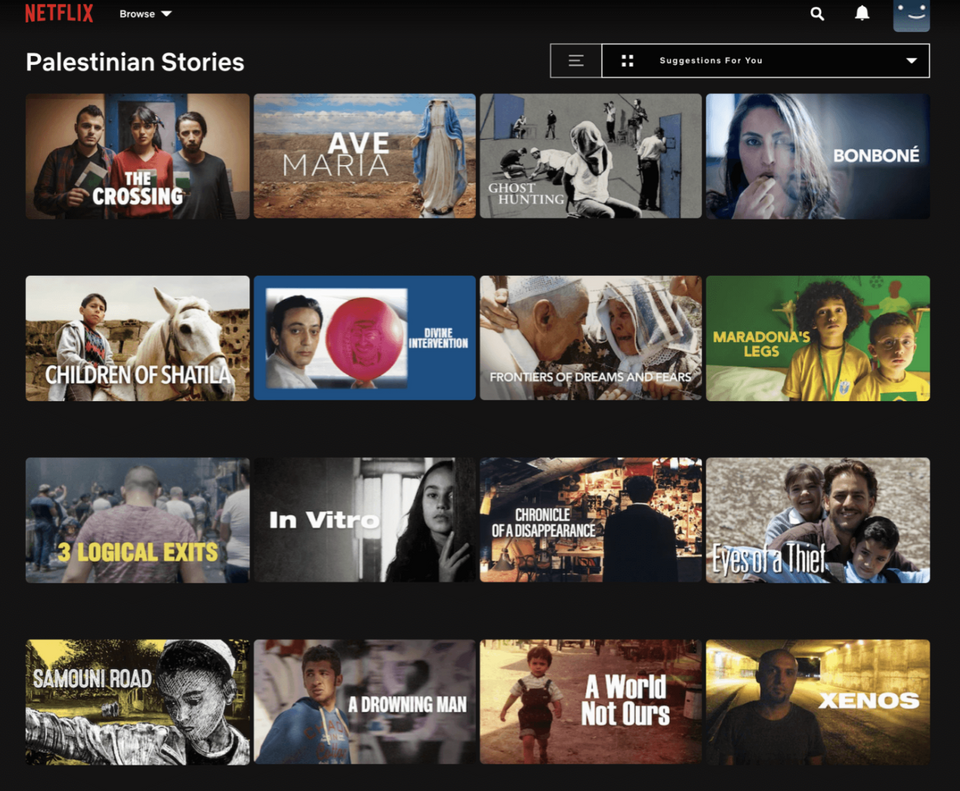 بعض عناوين الأفلام الفلسطينية متاحة الآن على Netflix.