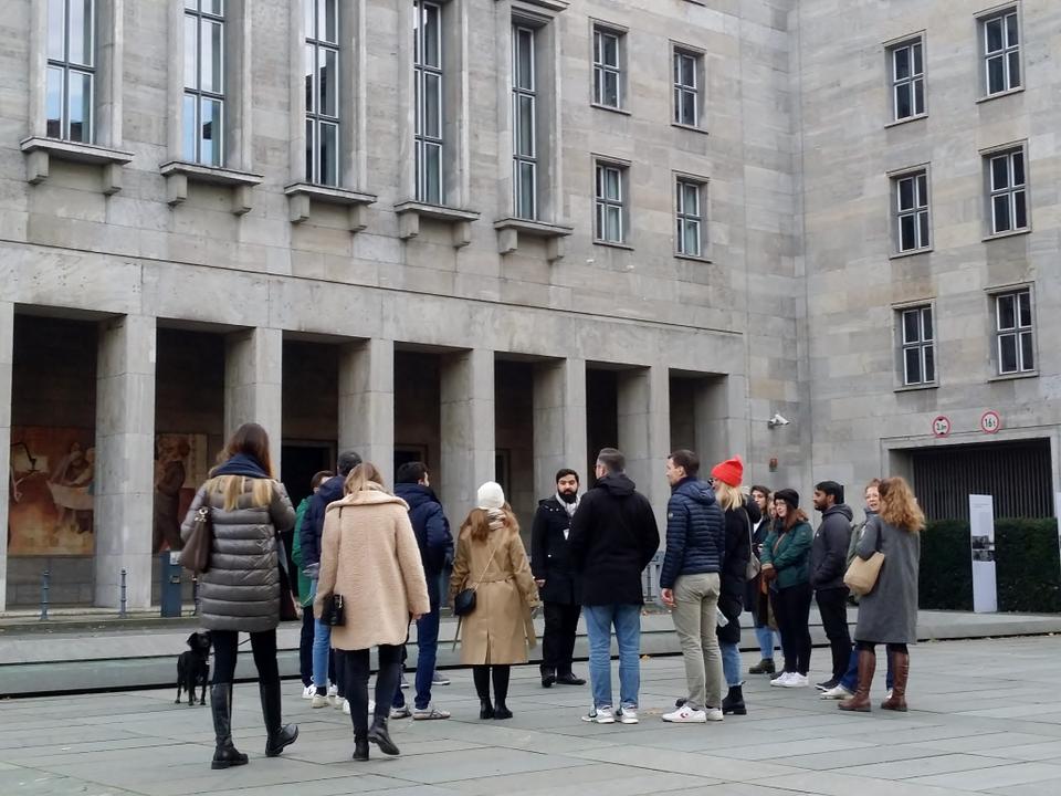 The Platz des Volkaufstandes is the first stop on the walking tour right next to the current Ministry of Finance.