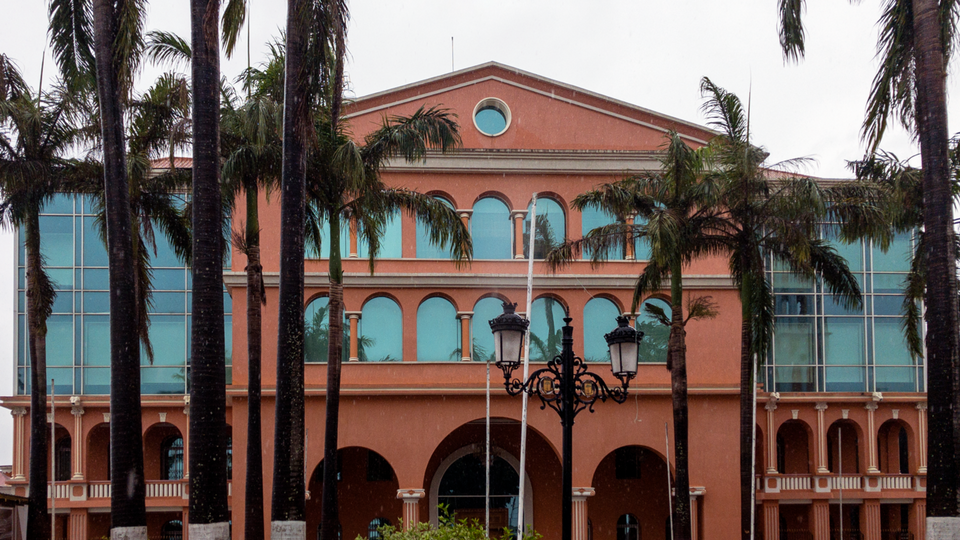 Equatorial Guinea's Presidential palace in the capital Malabo. The country's ruling family,  the Nguemas, has led the country since its independence in 1968.