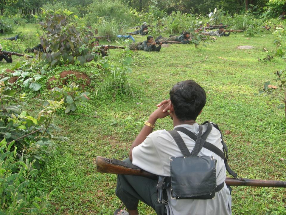 A Maoist training camp in southern Chhattisgarh, India.