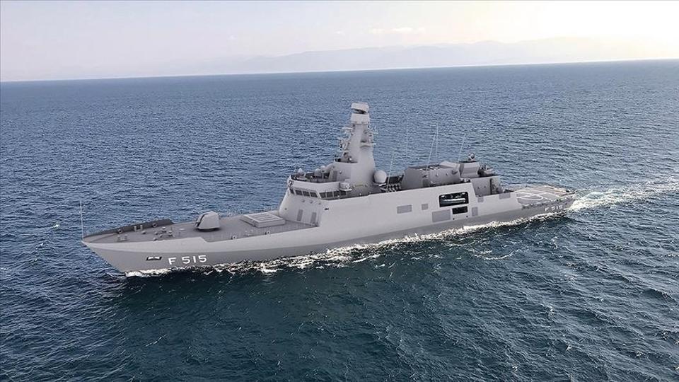 The Istanbul (F-515) frigate was launched from Istanbul, on January 23, 2021. (AA)