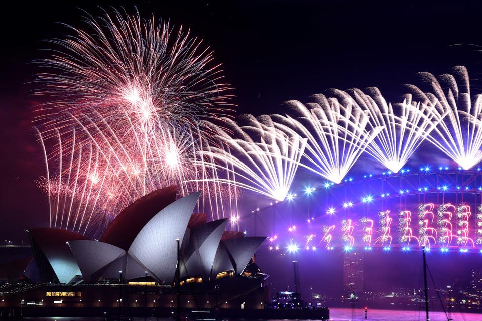 Australia was one of the first countries to enter 2022, with spectacular fireworks launching over Sydney's Harbor Bridge and Opera House at midnight.