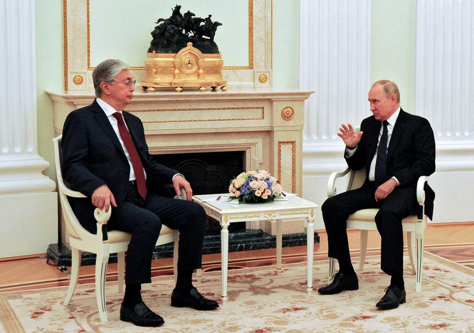 Russian President Vladimir Putin is not tolerant of another color revolution in Kazakhstan. He speaks with President Kassym-Jomart Tokaev of Kazakhstan.