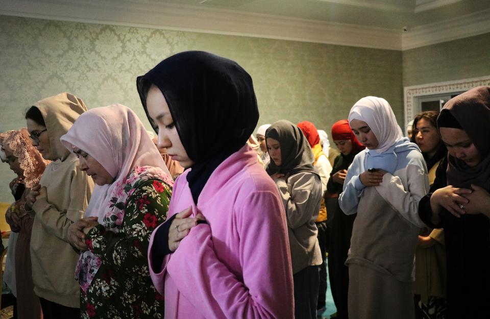 Ramadan prayers were held at Hazrat Sultan Mosque during Laylat al Qadr in Nur Sultan, Kazakhstan.