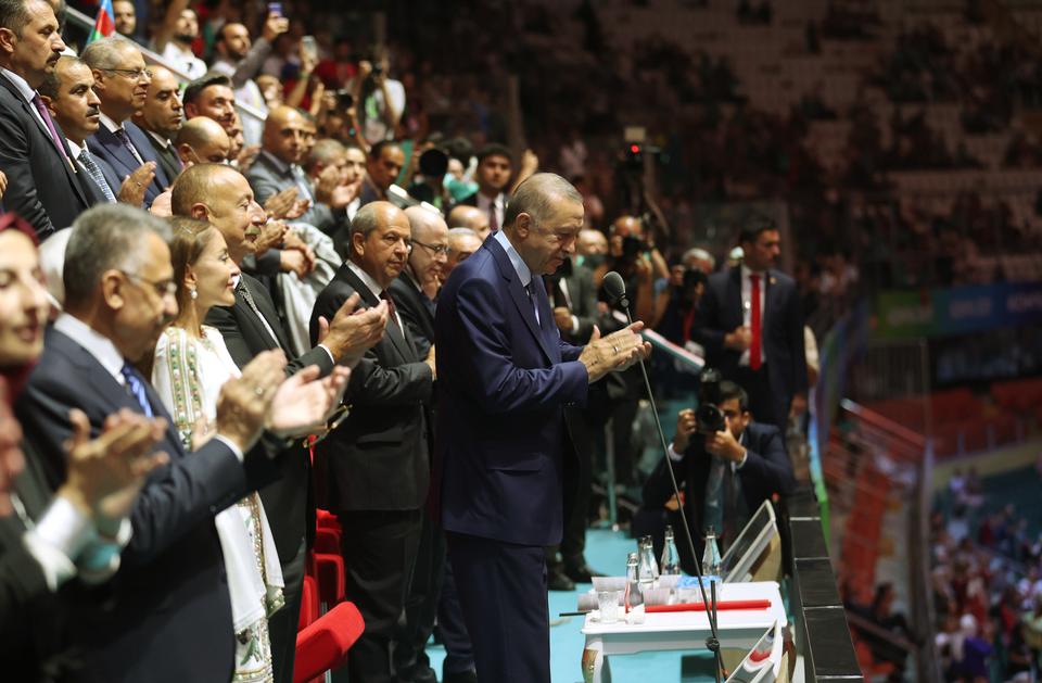 President Recep Tayyip Erdogan attended the opening ceremony of the 5th Islamic Solidarity Games at Konya Metropolitan Municipality Stadium.  — Anatolian Agency