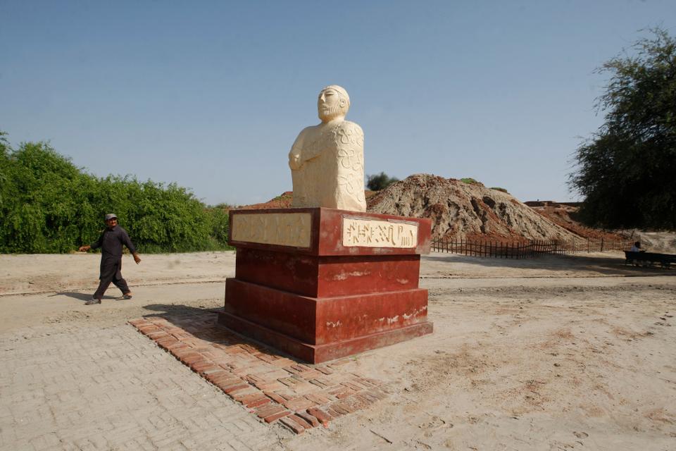 The flooding has not directly hit Mohenjo Daro but the record-breaking rains have inflicted damage on the ruins of the ancient city, as pictured on September 6, 2022.