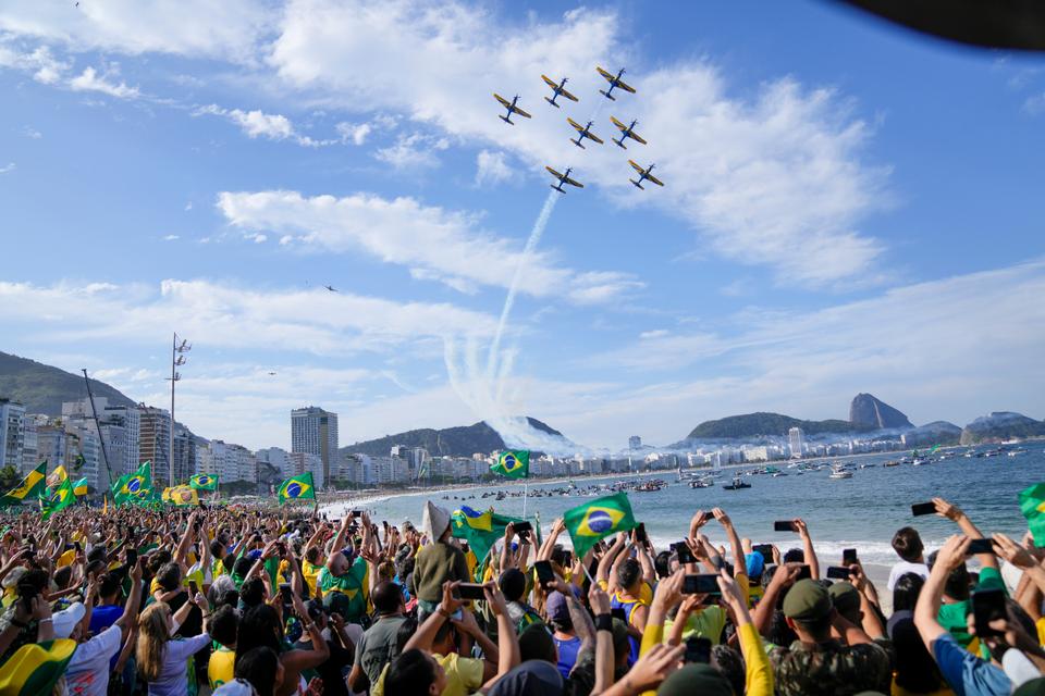 Brazil celebrated its bicentennial independence from Portugal, with colourful parades and military displays as the nation is bracing for the October presidential election.