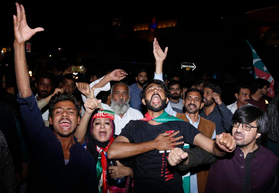 Angry protesters held protests in Lahore as well.