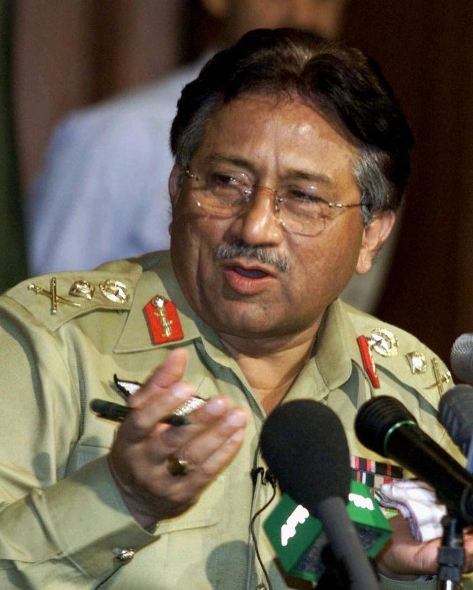 General Pervez Musharraf speaks in this undated  photo, in Islamabad.