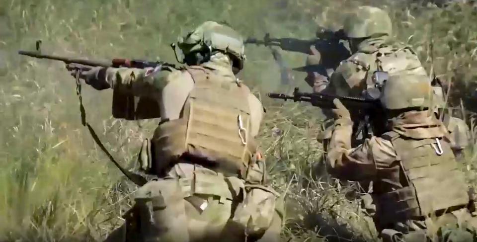 Russian special forces operate at an unspecified location in Ukraine. Some experts suggest that the recent drone attacks deep inside Russian territory could be done by Ukraine's irregular forces inside Russia.