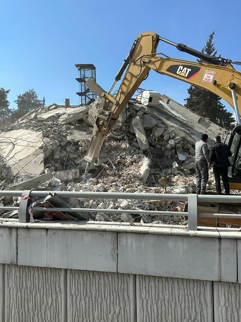 Alpaslan Koseoglu’s building after the February 20 earthquake.