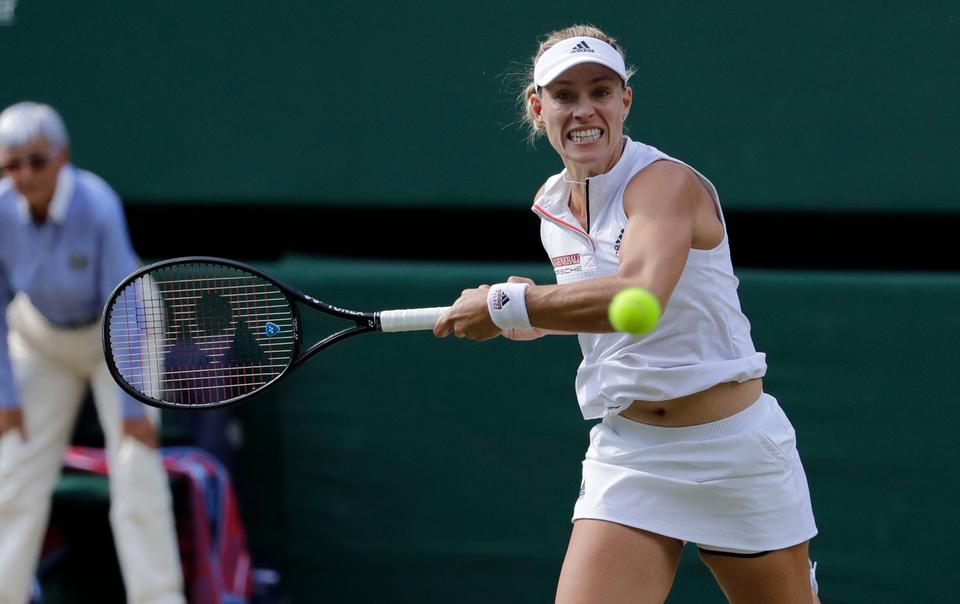Germany's Angelique Kerber sprang a huge surprise, making her Germany's first female champion at the All England Club since Steffi Graf in 1996.