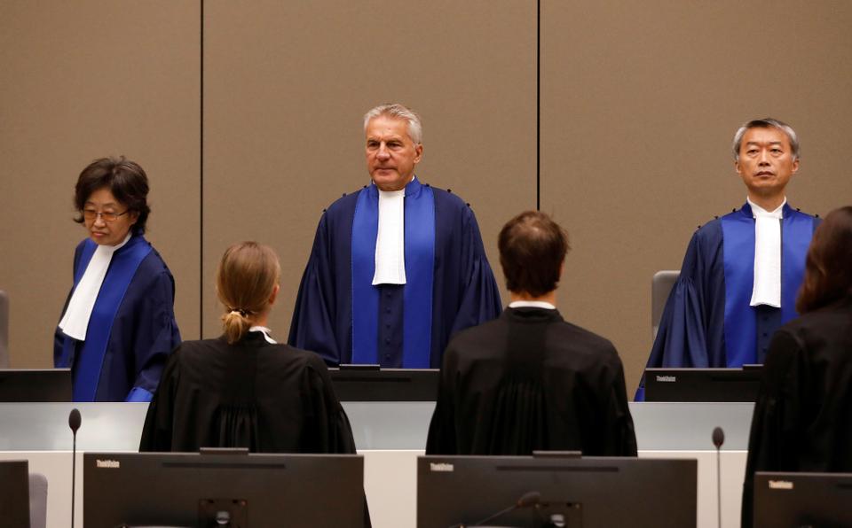 Saudi officials might be prosecuted in an international court over Khashoggi case, experts say. Presiding Judge Robert Fremr, center, stands in the courtroom during the closing statements of the trial of Bosco Ntaganda, a Congo militia leader, in The Hague, Netherlands, on Aug. 28, 2018. Ntaganda is facing charges of war crimes and crimes against humanity allegedly committed in the eastern Ituri region of Congo from 2002-2003.