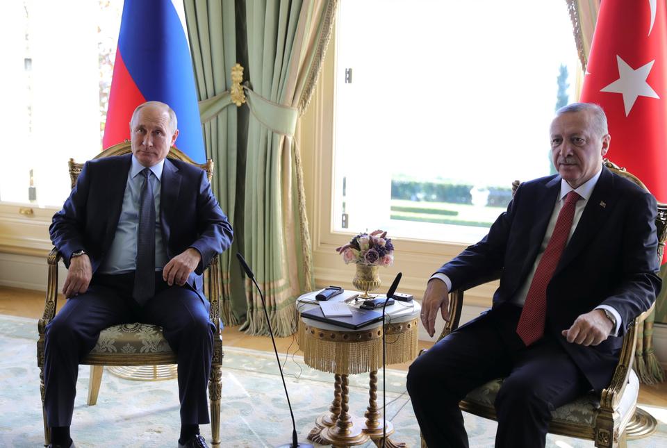 President Erdogan meets Russian President Vladimir Putin on the sidelines of Syria summit in Istanbul.