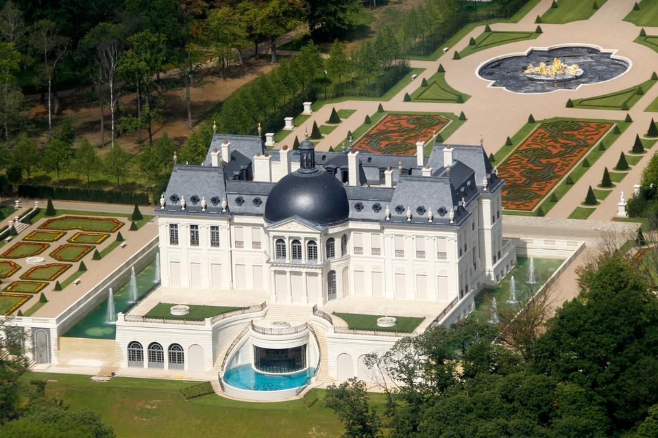 An aerial view of a luxurious private house in Louveciennes, near Paris July 14, 2011.