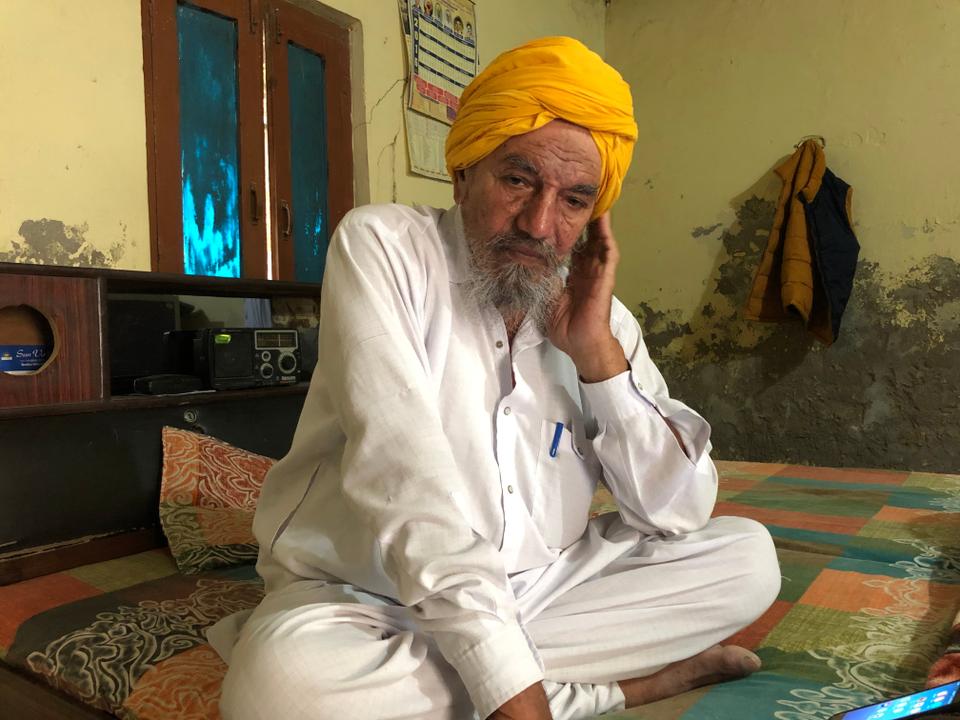 Joginder Singh, 75, finds new farming laws dangerous for their survival as 